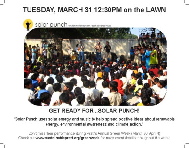 A solar powered musical performance